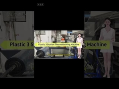 Machine de thermoformage plastique 3 stations entièrement automatique