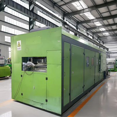 Machine de fabrication de boîtes en plastique entièrement automatique à trois stations d'occasion