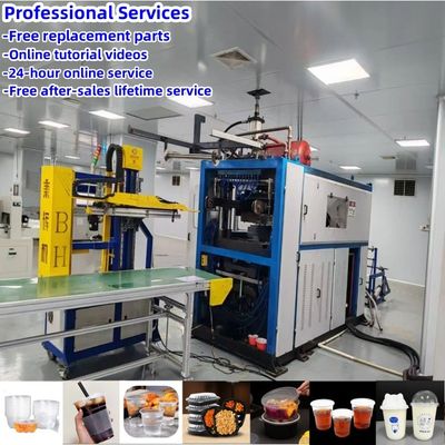 Machine de fabrication de tasses en plastique entièrement automatique de crème glacée