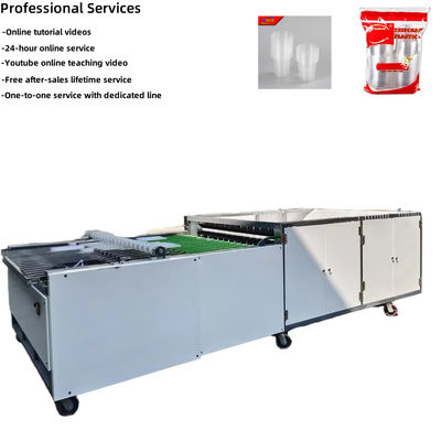 Machine automatique d'empilage de tasses en plastique jetables