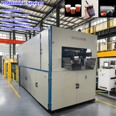 Machine de thermoformage plastique hautement automatisée pour fabriquer des gobelets d'eau en plastique, facile à utiliser et à former hauteur 210 mm