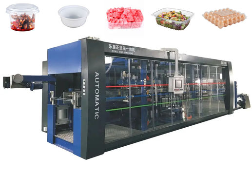 Machine de thermoformage entièrement automatique de plateaux en plastique longueur de formage de 710 mm pour conteneurs en plastique jetables