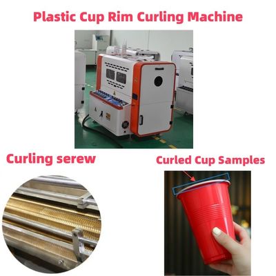 Machine à boucler le bord de la tasse en plastique entièrement automatique