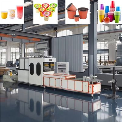 Machine de formage de tasses en plastique entièrement automatique avec consommation d'eau de 60 à 70 L/min et système de contrôle PLC avancé